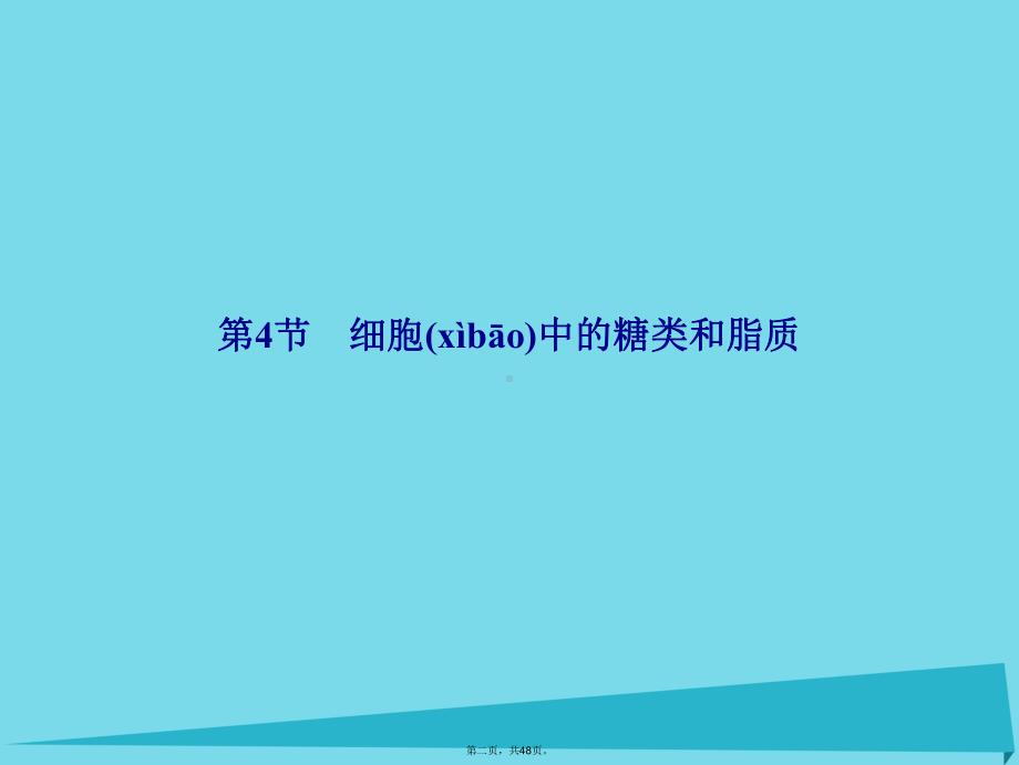 讲与练高中生物第2章组成细胞的分子24细胞中的糖类和脂质课件新人教版必修1.ppt_第2页