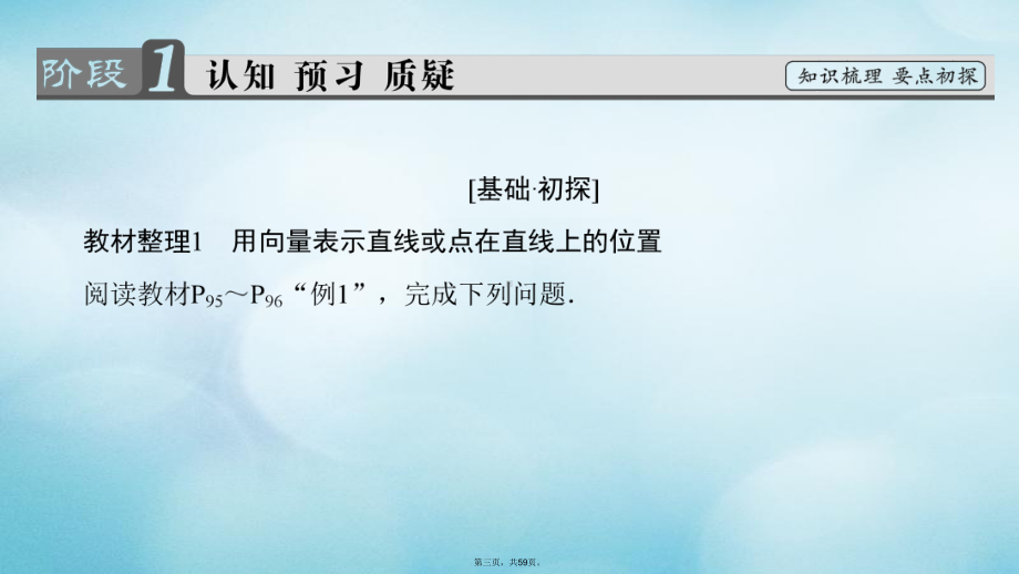 高中数学第三章空间向量与立体几何321直线的方向向量与直线的向量方程课件新人教B版选修21.ppt_第3页