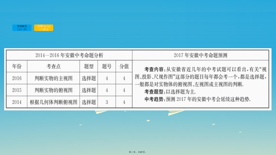 名师A计划中考数学总复习第一部分考点知识梳理29视图投影尺规作图课件0204184.ppt_第3页