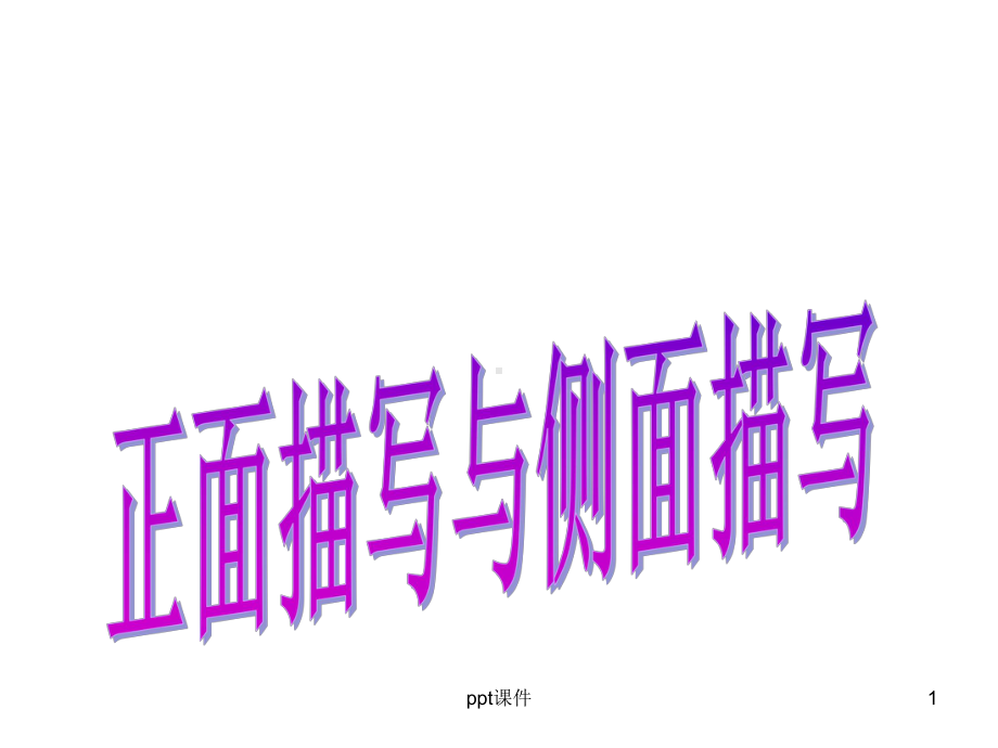 《正面与侧面描写》-课件.ppt_第1页