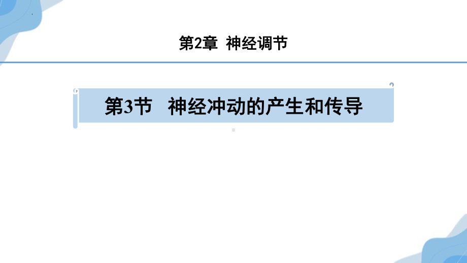 2.3《神经冲动的产生和传导》(同名第2课时）ppt课件-2023新人教版(2019）《高中生物》选择性必修第一册.pptx_第1页