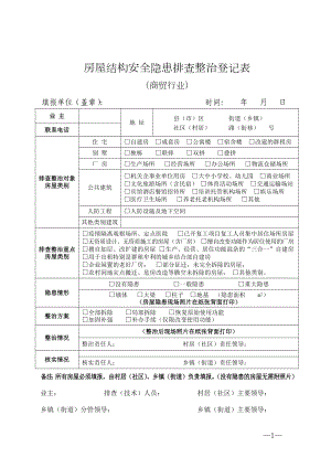 房屋结构安全隐患排查整治登记表.docx