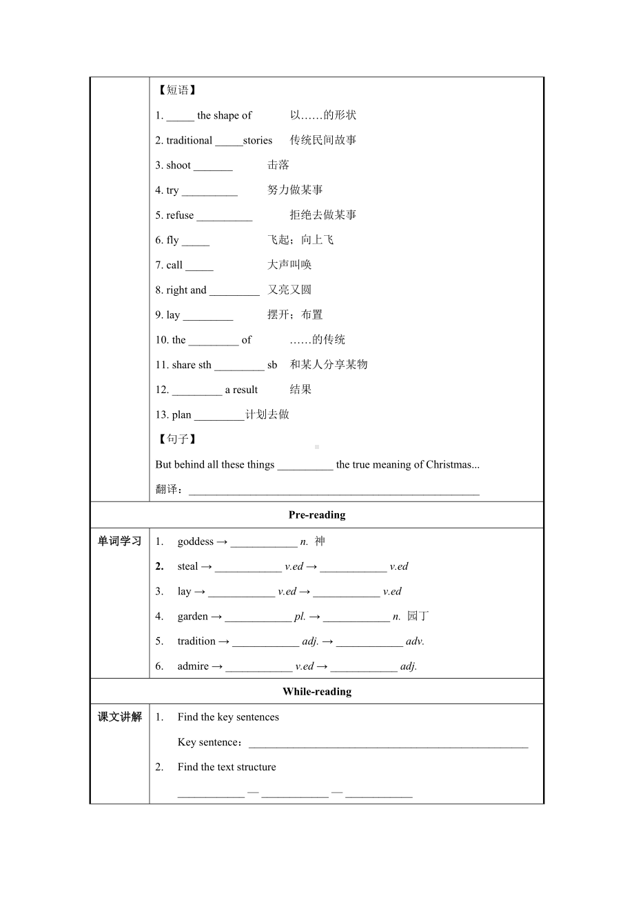 初中英语九年级全册-Unit 2 第2课时 Section A (3a-3c)（导学案）.docx_第2页