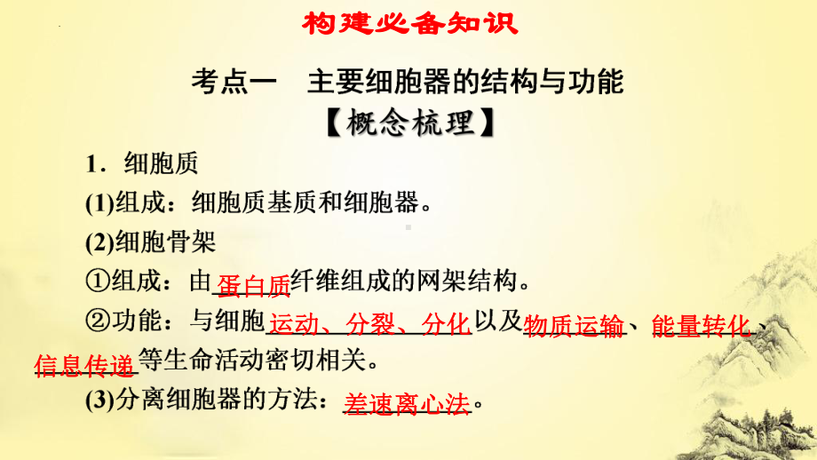 一轮复习ppt课件： 2.2 细胞器之间的分工合作-2023新人教版(2019）《高中生物》必修第一册.pptx_第3页