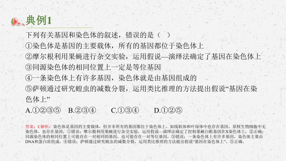 一轮复习 ppt课件第五单元 遗传的基本规律 基因位于染色体上、伴性遗传-2023新人教版(2019）《高中生物》必修第一册.pptx_第3页