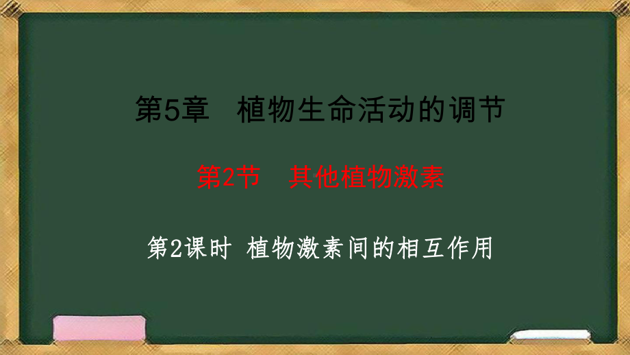 5.2其他植物激素第2课时 植物激素间的相互作用ppt课件-2023新人教版(2019）《高中生物》选择性必修第一册.pptx_第1页