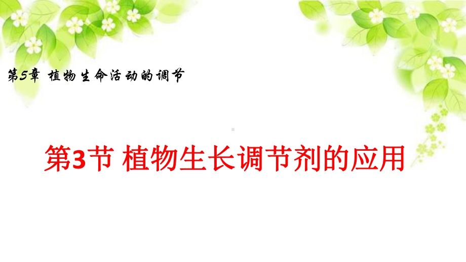 5.3 植物生长调节剂的应用ppt课件(同名1)-2023新人教版(2019）《高中生物》选择性必修第一册.pptx_第1页