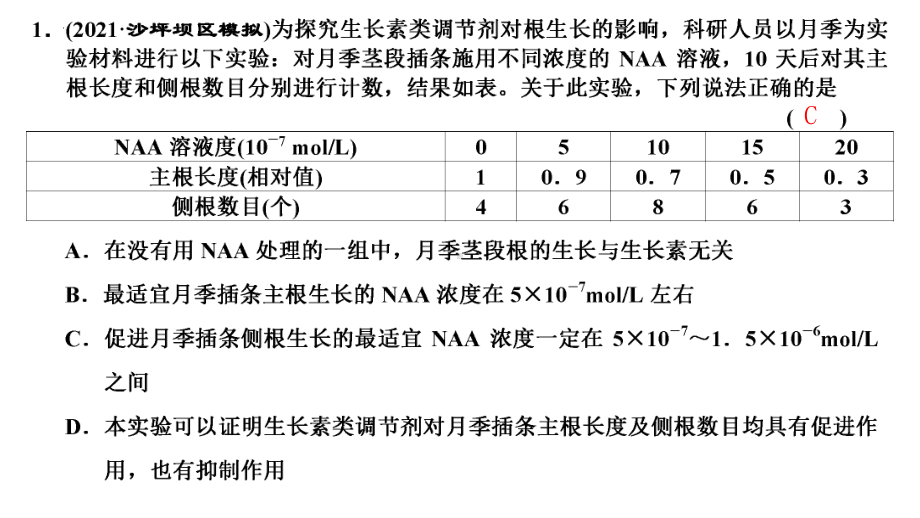 一轮复习ppt课件：探索植物生长调节剂的应用及植物生命活动调节的其他因素-2023新人教版(2019）《高中生物》选择性必修第一册.pptx_第3页