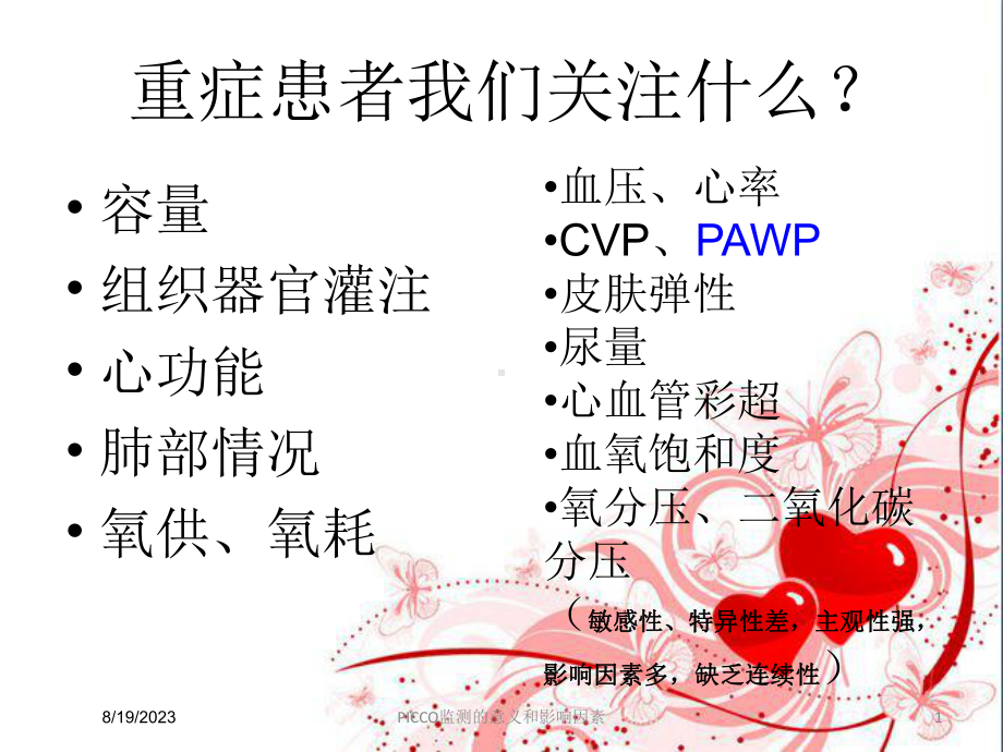 PICCO监测的意义和影响因素课件.ppt_第1页