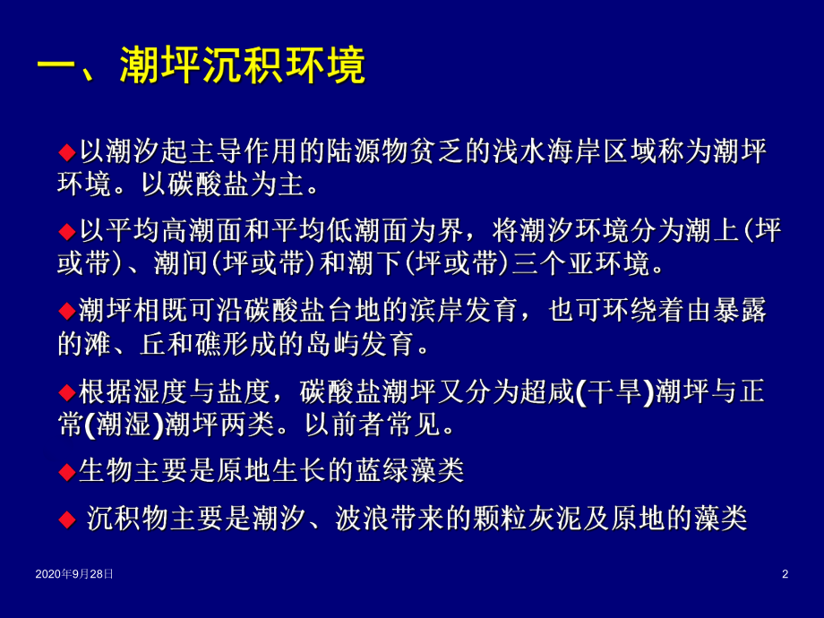 28碳酸盐台地沉积环境及29海相深水碳酸盐解析课件.ppt_第2页