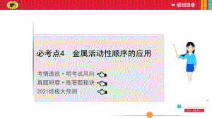 2021年中考化学冲刺复习板块一-必考点4金属活动性顺序的应用课件.ppt