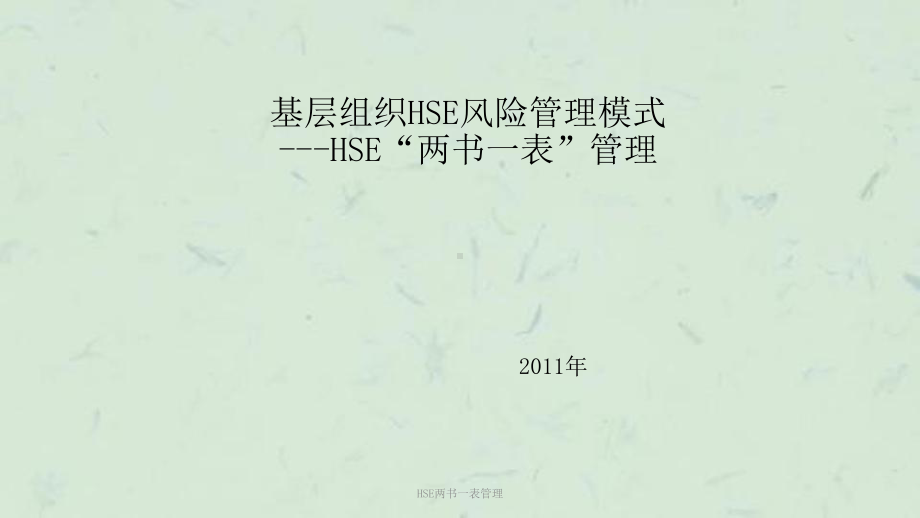 HSE两书一表管理课件.ppt_第1页