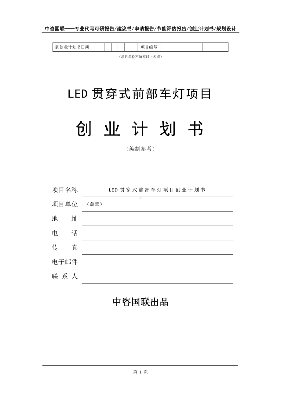 LED贯穿式前部车灯项目创业计划书写作模板.doc_第2页