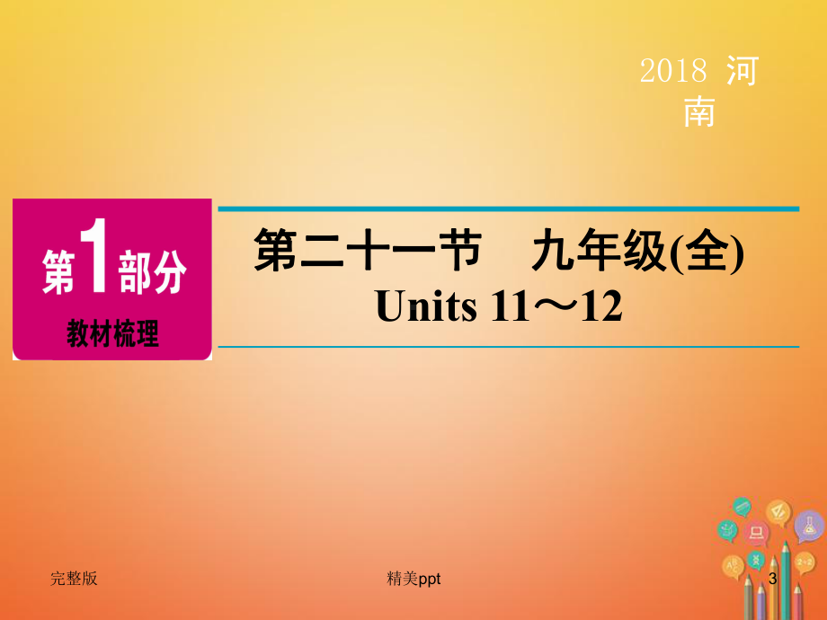 河南省2021年中考英语总复习-第1部分-教材梳理-九全-第21节-Units-11-12精讲课件.ppt_第3页