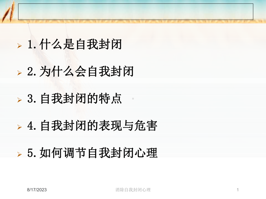 消除自我封闭心理培训课件.ppt_第1页