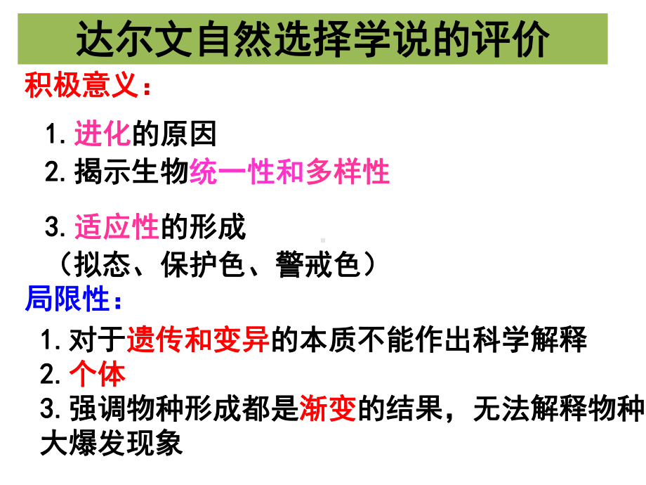 理现代生物进化理论的主要内容课件.pptx_第1页