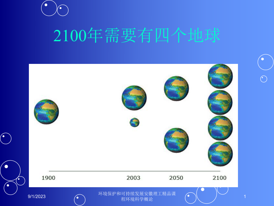 环境保护和可持续发展安徽理工课程环境科学概论培训课件.ppt_第1页