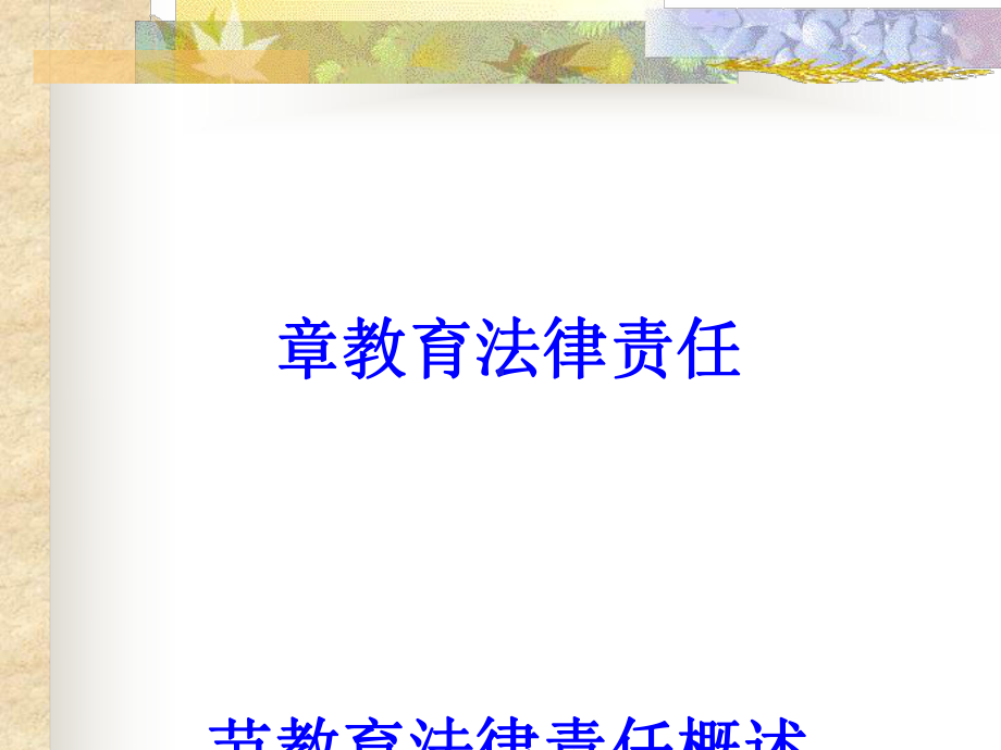 辽宁省高校教师资格证《高等教育法律法规》第七章教育法律责任课件.ppt_第1页