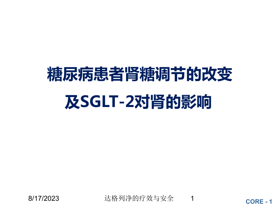 达格列净的疗效与安全培训课件.ppt_第1页