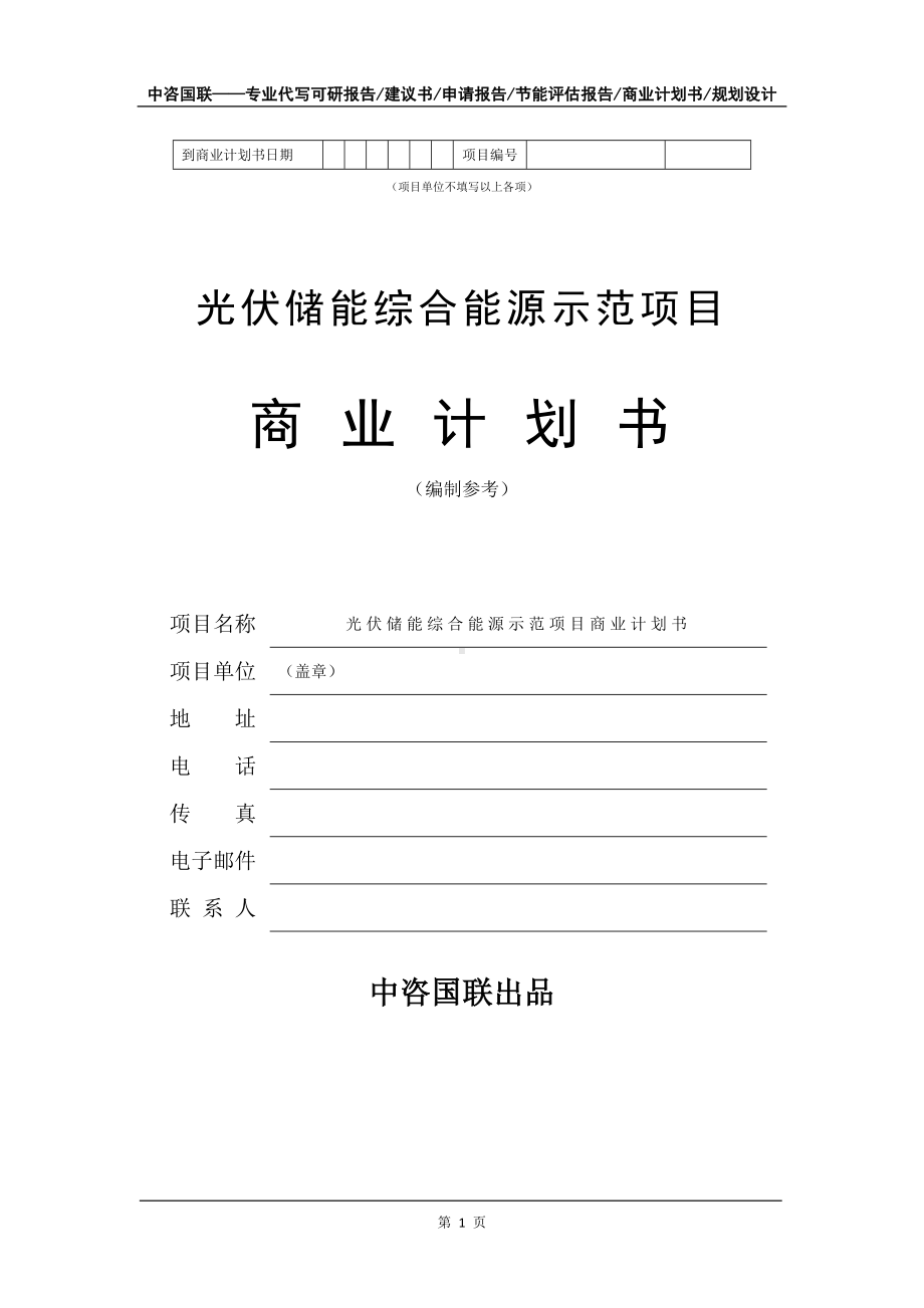 光伏储能综合能源示范项目商业计划书写作模板-融资.doc_第2页