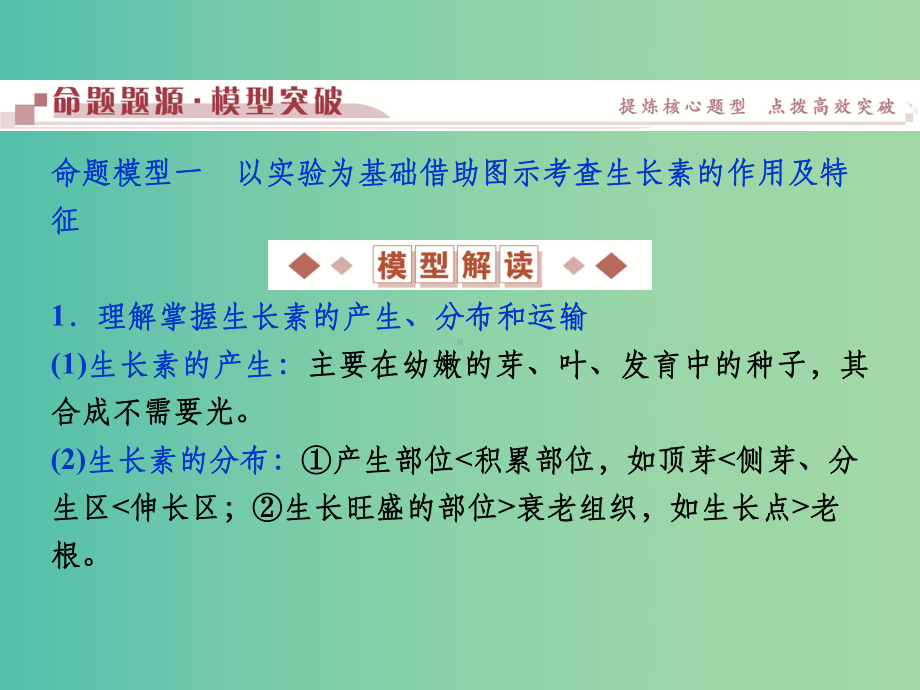 高考生物二轮复习-第一部分-专题五-生命活动的调节-命题源12-植物的激素调节课件.ppt_第3页