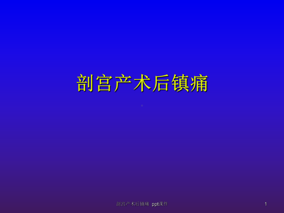 剖宫产术后镇痛-课件.ppt_第1页