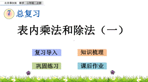 北京课改版二年级数学上册第七单元-总复习-课件(分课时).pptx