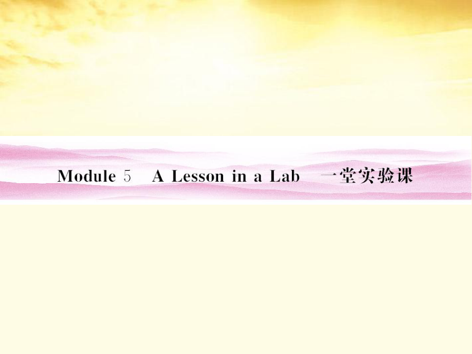 高考英语-Module-5-A-Lesson-in-a-Lab总复习课件-外研版必修1.ppt_第1页