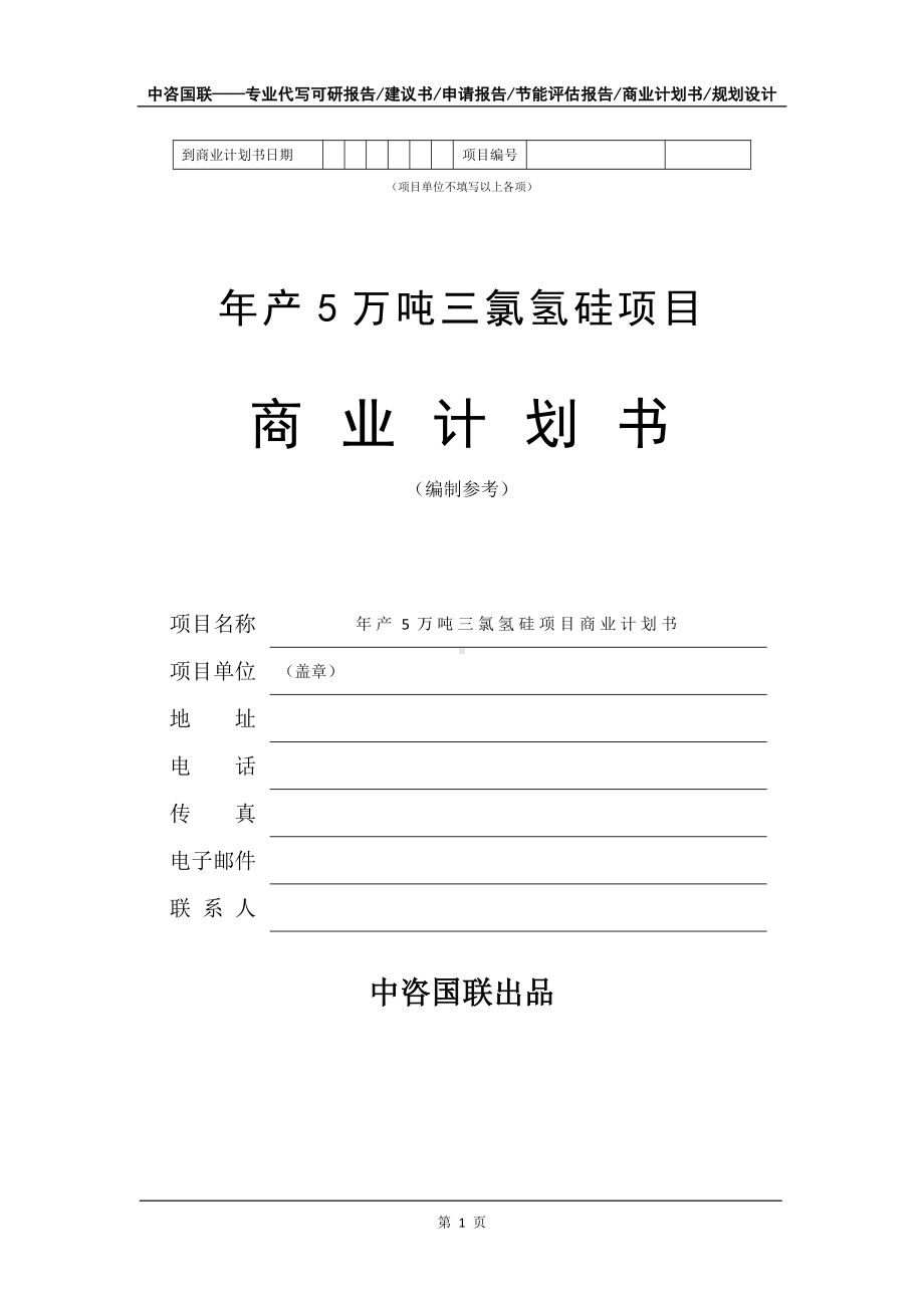 年产5万吨三氯氢硅项目商业计划书写作模板-融资.doc_第2页