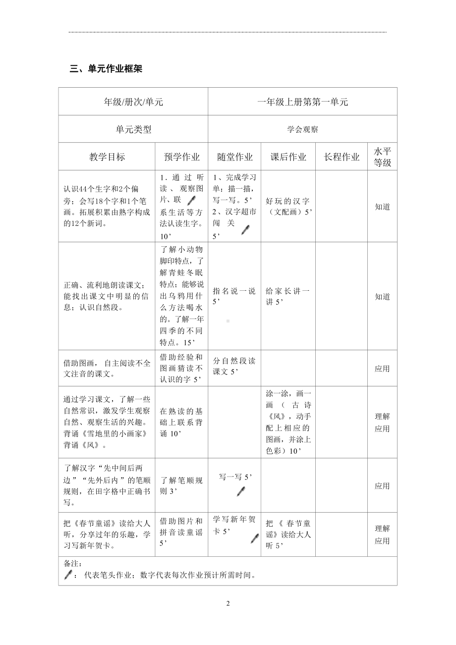 语文新课标下大单元作业设计：部编版《语文》一年级上册八单元.docx_第2页