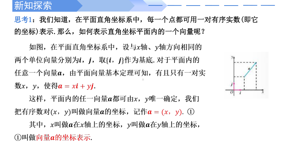 数学人教A版高中必修二（2019新编）6-3-2&6-3-3平面向量的正交分解及加、减法运算的坐标表示（课件）.pptx_第3页