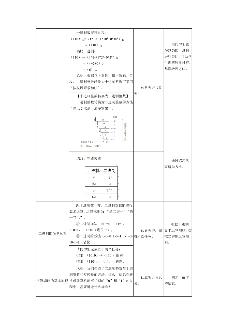 第5课 神奇的“0”和“1” 教案-2023秋南方版（2019）七年级上册《信息技术》.doc_第3页