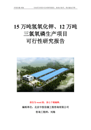 15万吨氢氧化钾、12万吨三氯氧磷生产项目可行性研究报告写作模板立项备案文件.doc