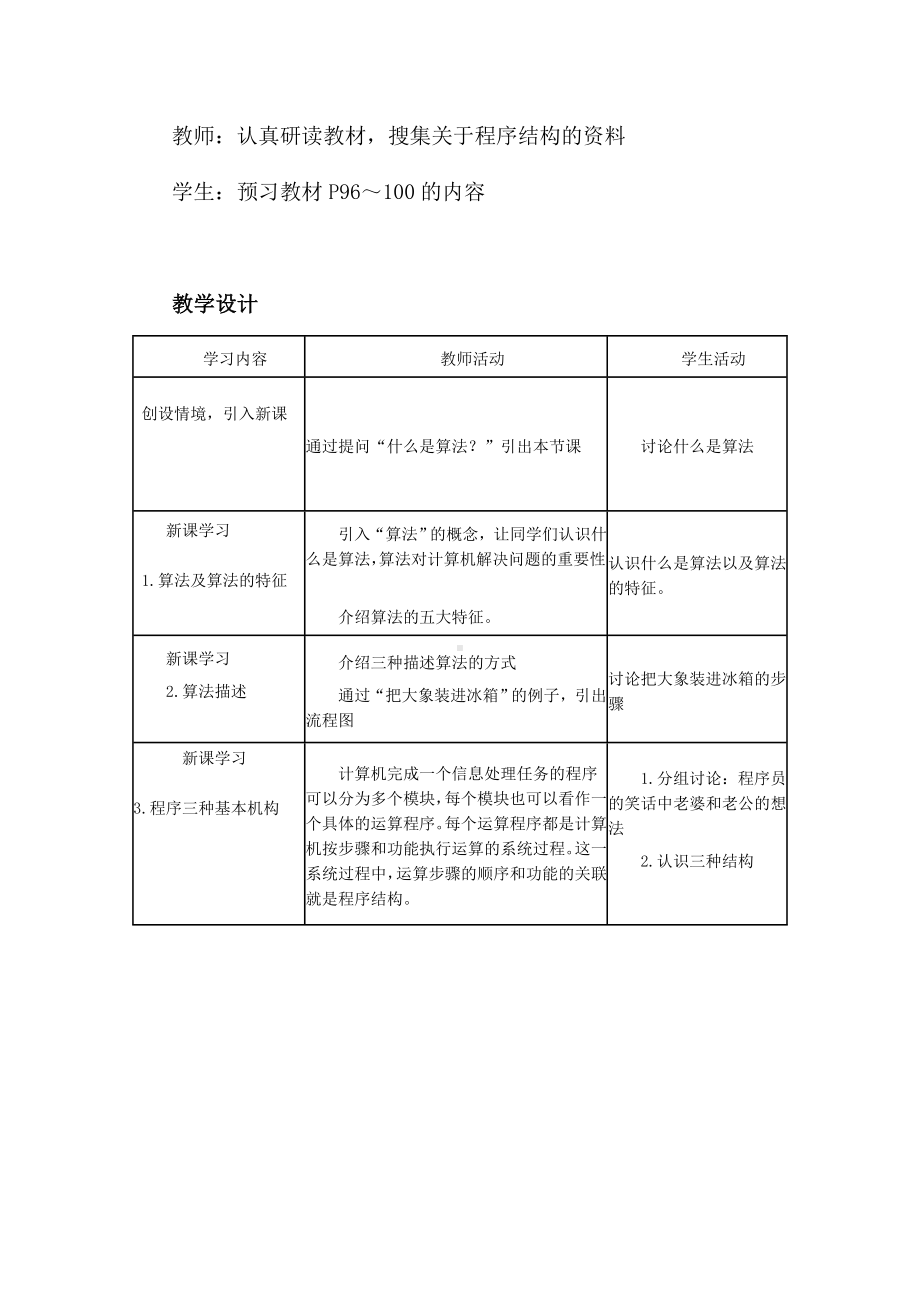 12.算法描述与程序结构 教案-2023新冀教版八年级全册《信息技术》.doc_第2页