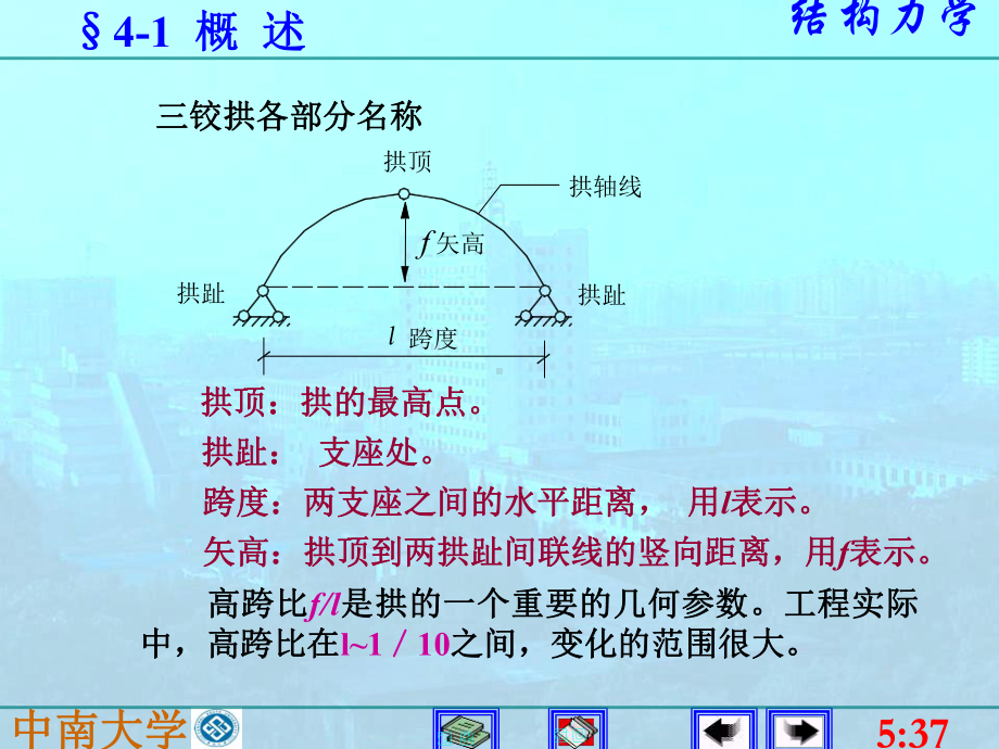 中南大学三铰拱的合理拱轴线三铰拱在竖向荷载作用下任一截面的弯课件.ppt_第3页