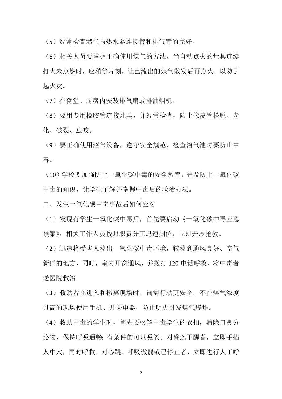 一氧化碳中毒事故的预防与处理模板范本.docx_第2页