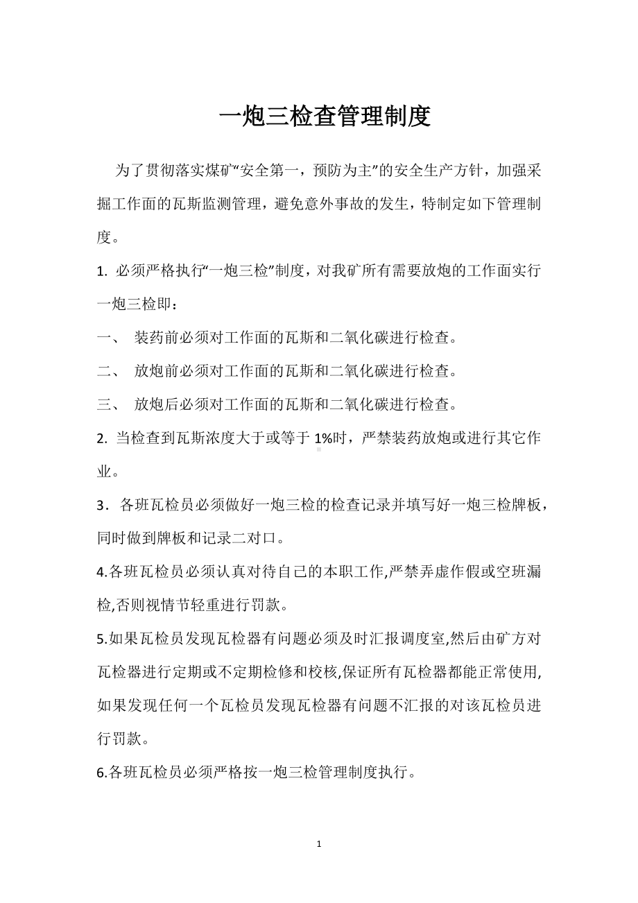 一炮三检查管理制度模板范本.docx_第1页