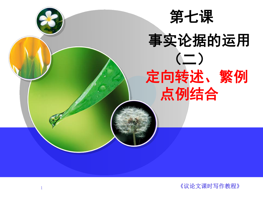 事实论据的运用：繁例点例结合资料教学课件.ppt_第1页