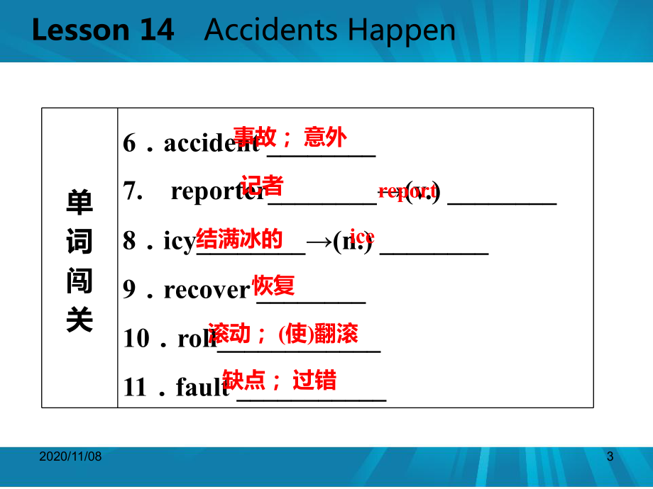 冀教版九年级上册英语-《Accidents-Happen》Safety-教学课件2.pptx_第3页