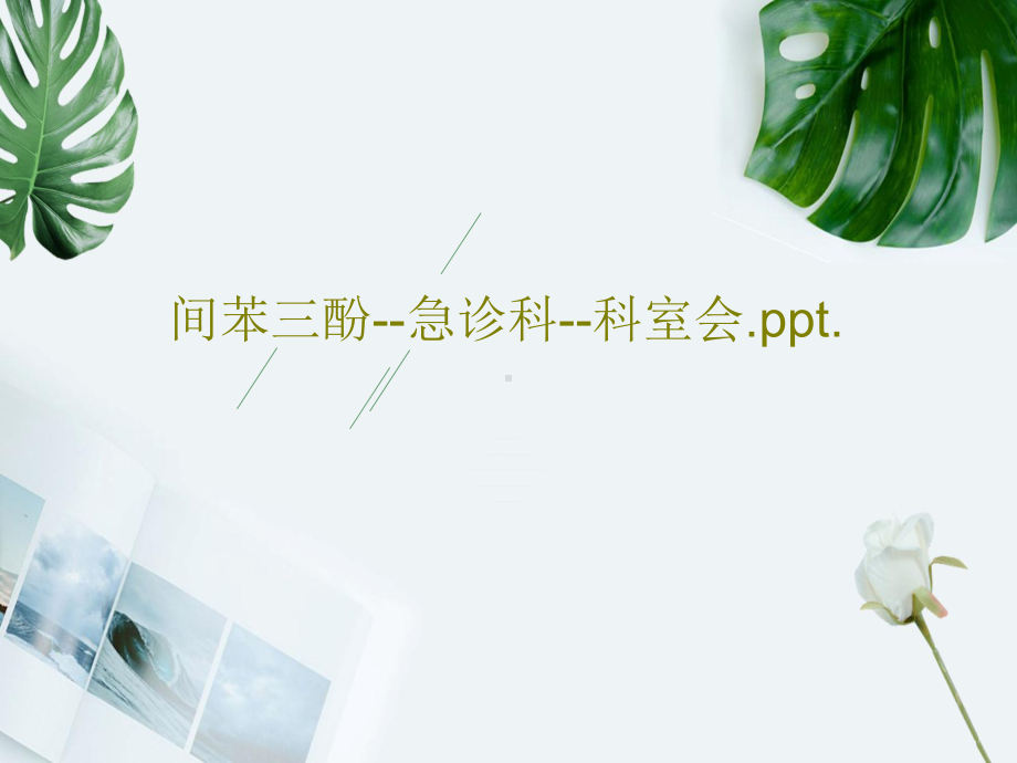 间苯三酚-急诊科-科室会.ppt_第1页