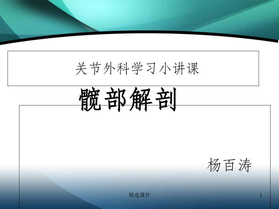 髋部解剖及关节置换手术入路.ppt_第1页