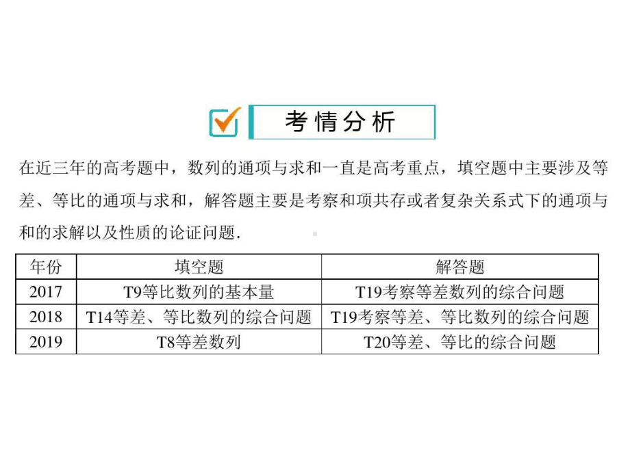 江苏高考数学二轮复习微专题十七数列的通项与求和.ppt_第2页