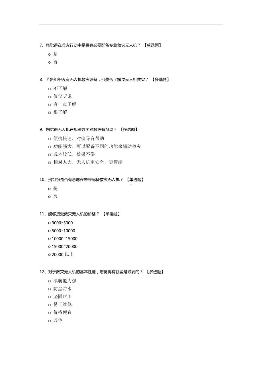 救灾无人机认知问卷调查表.docx_第2页