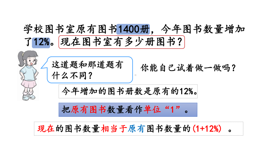 小学数学人教版六年级上册6.6 求比一个数多（或少）百分之几的数是多少教学课件（2023秋）.pptx_第3页