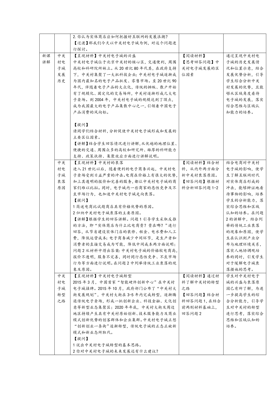 地理人教版高中必修二（2019年新编）实体商店何去何从教学设计.docx_第3页