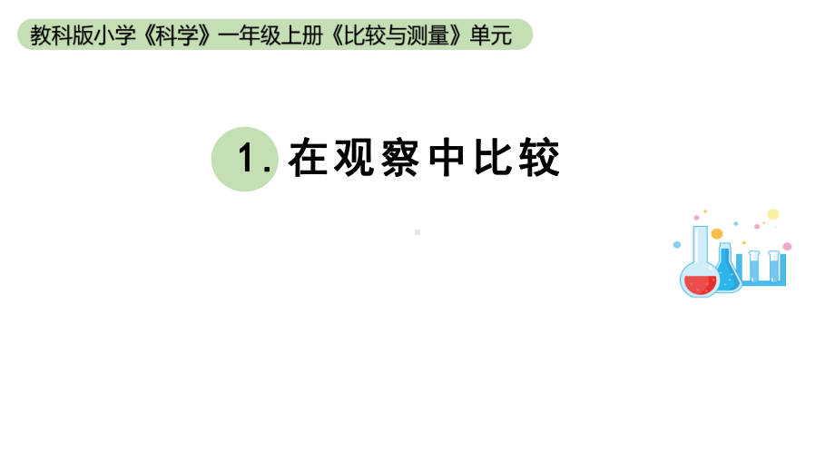 小学科学教科版一年级上册第二单元1《在观察中比较》教学课件（2023秋新课标版）.pptx_第1页