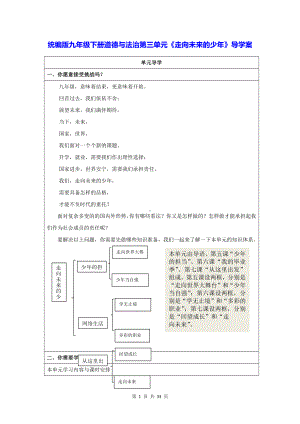 统编版九年级下册道德与法治第三单元《走向未来的少年》导学案.docx