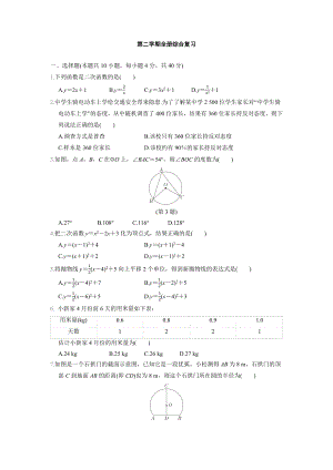 第二学期全册综合复习华师大版数学九年级下册.docx