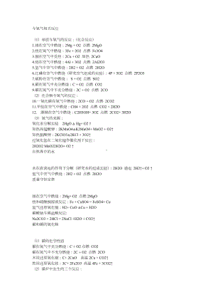 初中复习专题：化学的方程式.docx