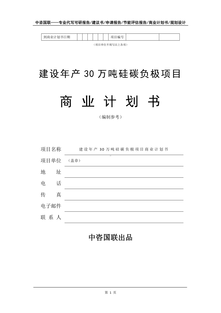 建设年产30万吨硅碳负极项目商业计划书写作模板-融资.doc_第2页